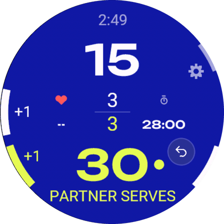 Garmin watch with the Blue theme