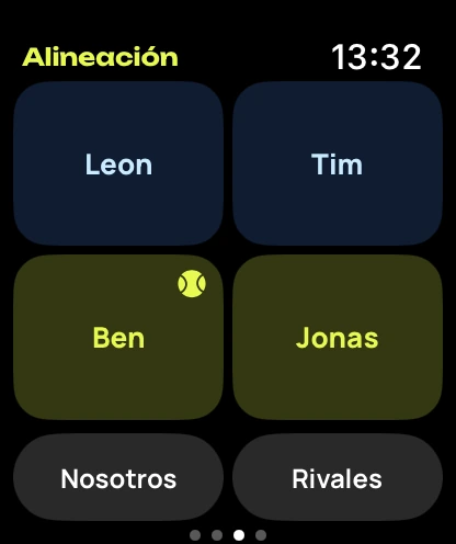 Apple Watch: alineación con cuatro jugadores