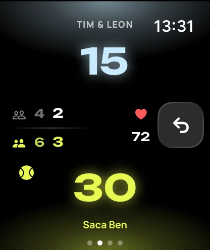 Apple Watch contando: nosotros 30, rivales 15, saca Ben